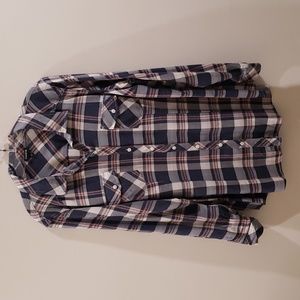 Plaid button-down